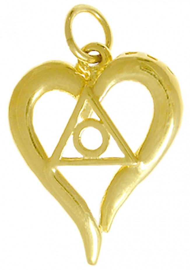 14k Gold Al-Anon Symbol Heart Pendant