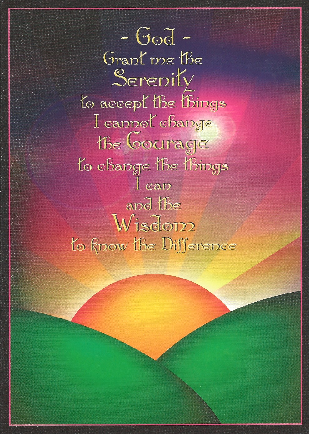 Serenity Prayer Sunshine Greeting Card