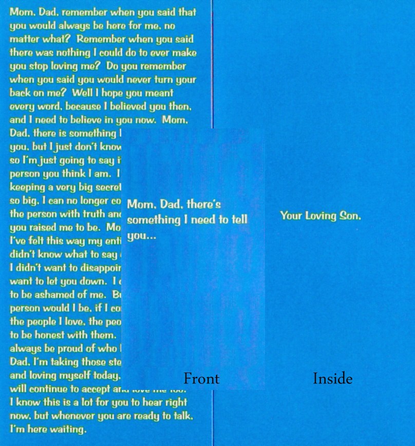 Mom Dad I M Gay Coming Out Card My Step Store