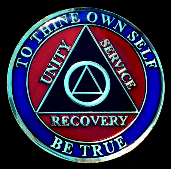 AA Circle Triangle Red Blue Black Medallion