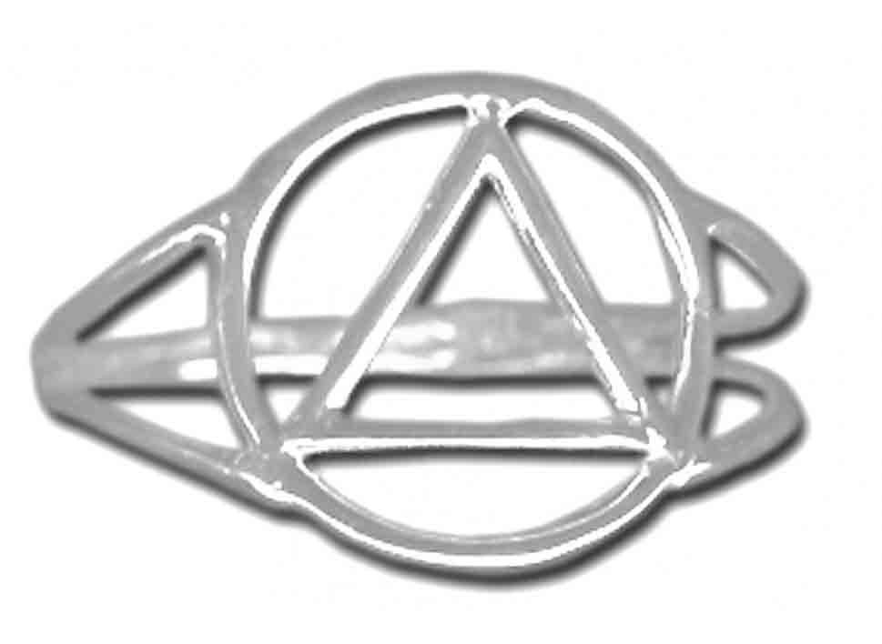 Sterling Silver AA Symbol Ring Style 315