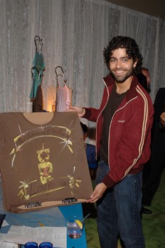 Adrian Grenier Wearing Recovery T-Shirt
