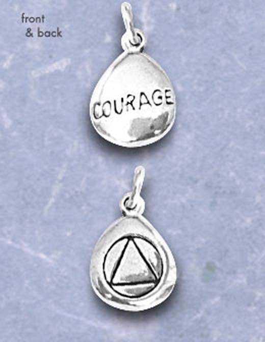 Courage Sterling Silver Stepping Stone Charm
