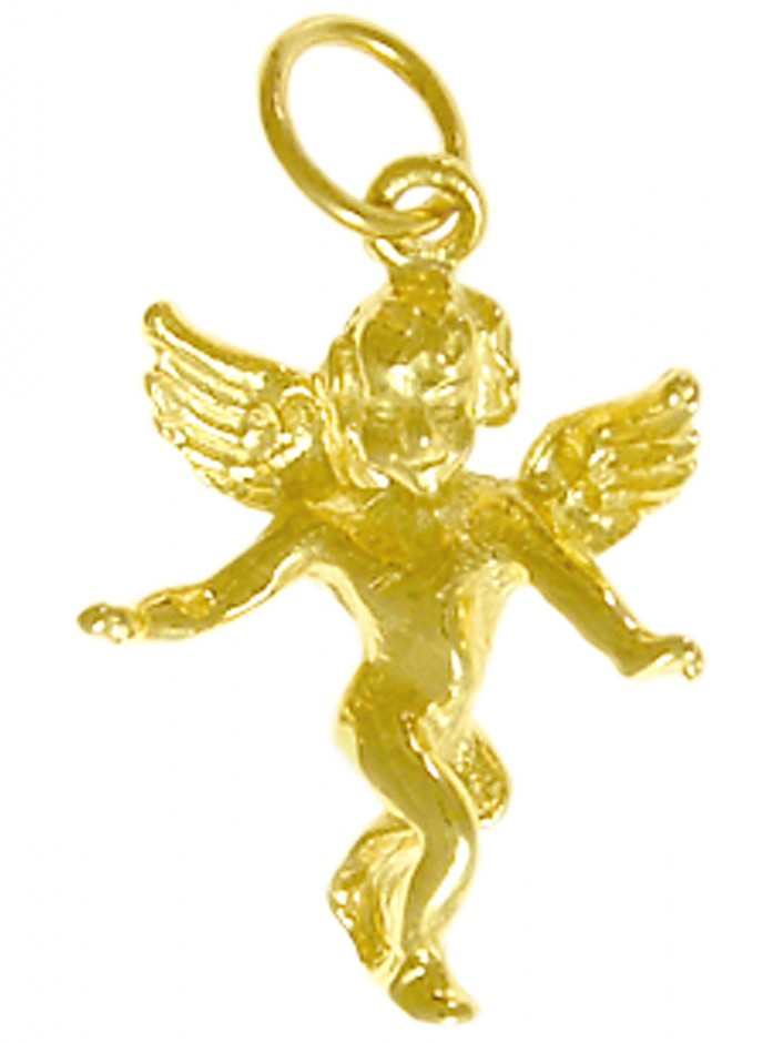 14k Gold Guardian Angel Pendant