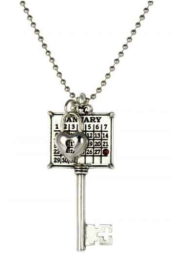 Swarovski heart deals key necklace