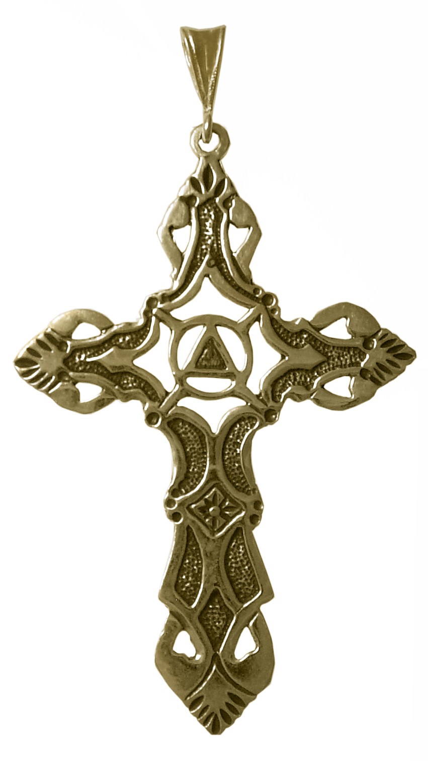 Brass AA Symbol Large Cross