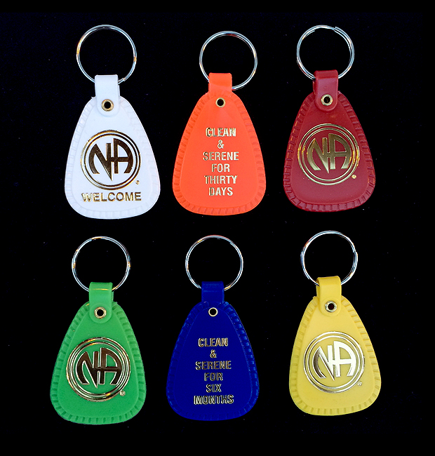 Alcoholics Anonymous Coin Holder Key Chain Narcotics Anonymous