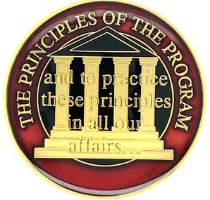front of medallion