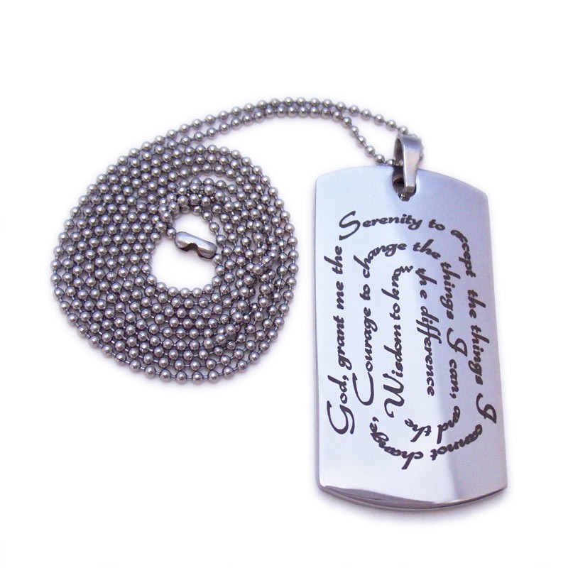 be the change. Dog Tag Necklace