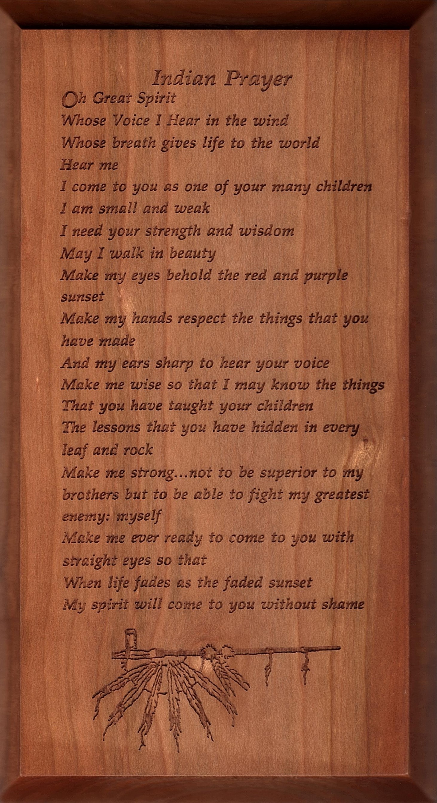 Indian Prayer Plaque