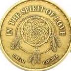 In The Spirit Of Love Bronze Medalion Chip Coin Great Spirit Native American AA 