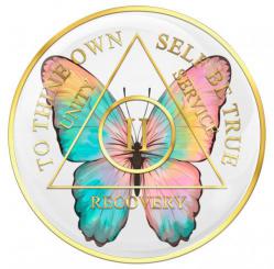 AA Tri-Plate Butterfly Medallion