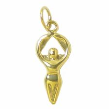 14k Gold AA Women in Recovery Pendant, Small Size