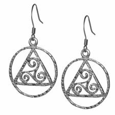 Sterling Silver, AA Earrings with Celtic Symbol