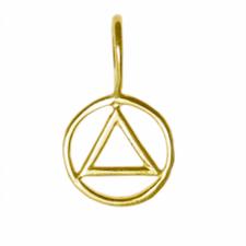 Small Size, 14k Gold Simple Wire Look Pendant