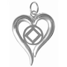 Sterling Silver NA Symbol Heart Pendant