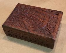 Flower of Life wooden carved box