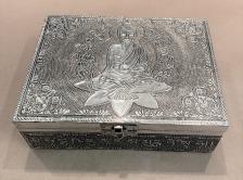 White Metal Buddha Box