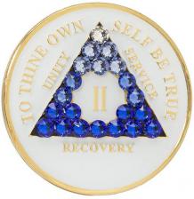 AA Glow in Dark Medallion w Transition Blue Crystals