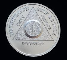 AA Silver Recovery Anniversary Medallion