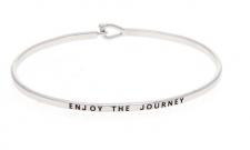  Enjoy The Journey Brass Bangle Bracelet