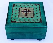 Celtic Cross Wooden God Box