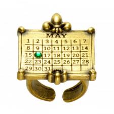 CrownCalendarRingBrass