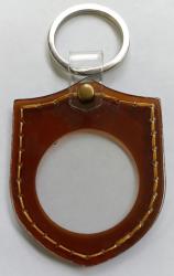 Brown Vinyl Shield Shaped Medallion Holder