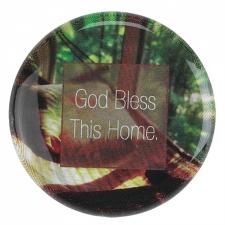 Glass Dome God Bless Magnet