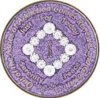 NA Bling Glitter Lavender Coin 