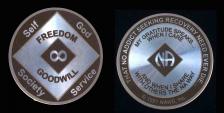 Narcotics Anonymous Infinity Laser Etched Coin