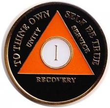 Orange Black Medallion