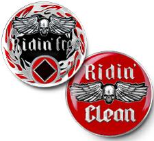 NA Riden Free Riden Clean Enamel Medallion