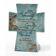 Serenity Prayer Resin Tabletop Cross 4