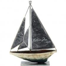 Mini Metal Tabletop Sailboat