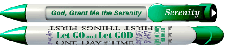 Green Serenity Prayer Pen