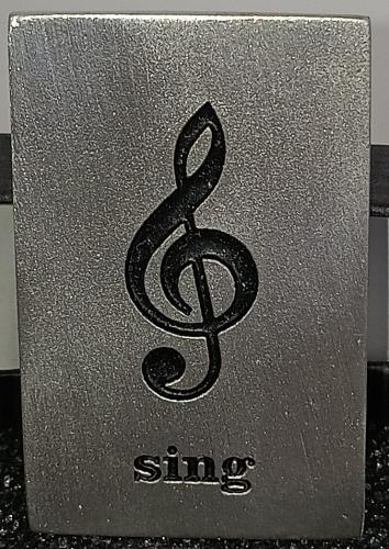Single Treble Clef Pewter Magnet