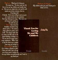 Thank You for Loving Kids Card
