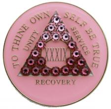 Red Bling Tri-Plate Medallion