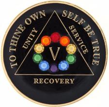 Swarovski LGBT Circle Bling Black Medallion