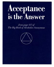 Acceptance is the Answer