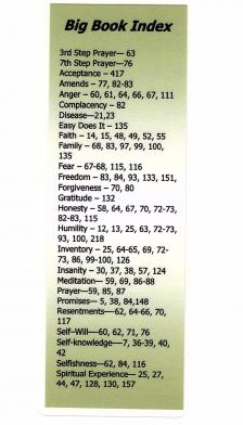 Big Book Index Bookmark