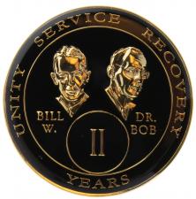 Black Bill & Bob Triplate AA Recovery Medallion