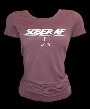 Sober AF Women's Crew Neck - Burgundy