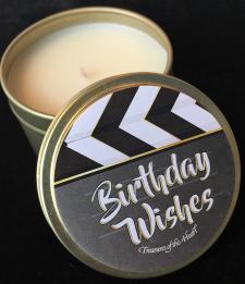 Clapperboard Birthday Wishes Soy Candle