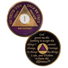 AA Medallions Purple/Gold