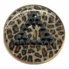 Crystalized Black Leopard Medallion