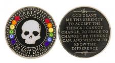 Grateful I'm Not Dead Rainbow Swarovski Crystal Medallion