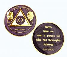 AA Founders Purple Swirl Medallion