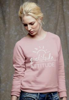 Gratitude Attitude Pink Sweatshirt